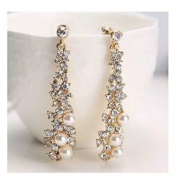 Vanessa Gemstone + Pearl Earrings main image 1